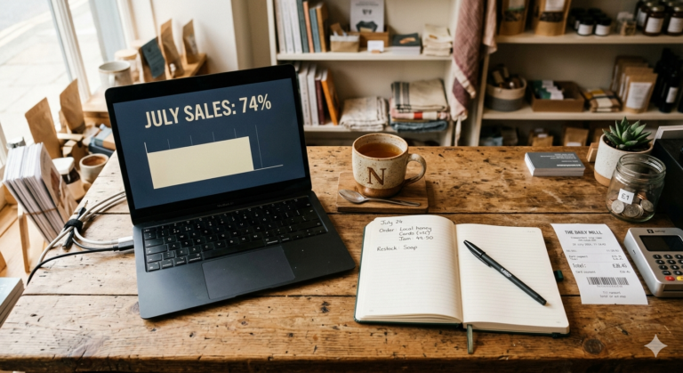 A-small-independent-shop-counter-with-a-laptop-screen-showing-a-simple-percentage-statistic-graphic